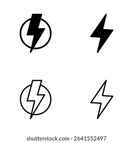 Lightning icon vector. electric sign and symbol. power icon. energy sign