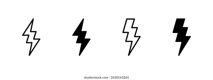 Lightning icon vector. electric sign and symbol. power icon. energy sign