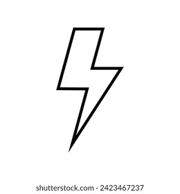 Lightning icon vector. Electricity illustration sign. power symbol. weather logo.