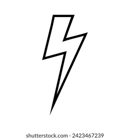 Lightning icon vector. Electricity illustration sign. power symbol. weather logo.
