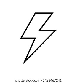 Lightning icon vector. Electricity illustration sign. power symbol. weather logo.