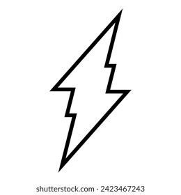 Vector de icono de relámpago. Signo de ilustración de electricidad. símbolo de potencia. logotipo meteorológico.
