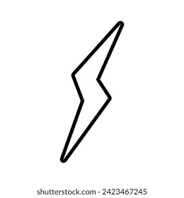 Lightning icon vector. Electricity illustration sign. power symbol. weather logo.