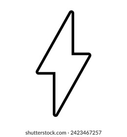 Lightning icon vector. Electricity illustration sign. power symbol. weather logo.