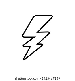 Lightning icon vector. Electricity illustration sign. power symbol. weather logo.