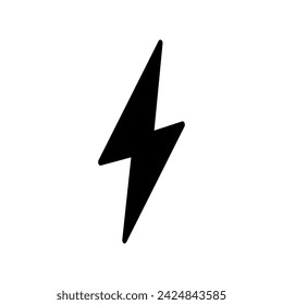 Lightning icon vector. Electricity illustration sign. power symbol. weather logo.