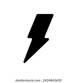 Icono de rayo vector. Signo de ilustración de electricidad. símbolo de poder. logotipo del clima.