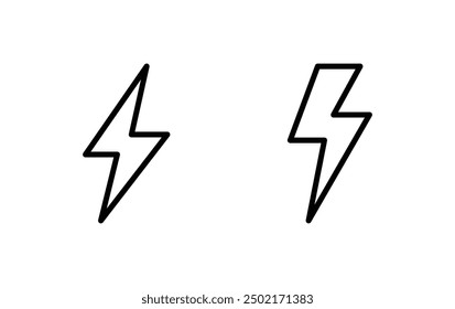 Vector de icono de relámpago. Icono de energía Vector
