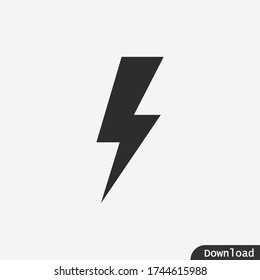Lightning icon vector eps 10