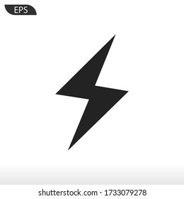 Vector de icono de relámpago. Flas sign