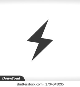 Lightning icon vector . Flas sign