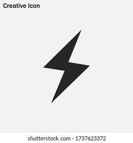Lightning icon vector . Flas sign