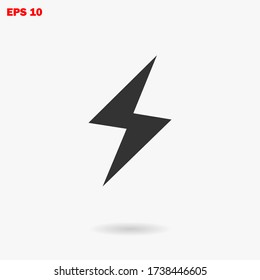 Vector de icono de relámpago. Flas sign