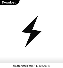 Lightning icon vector . Flas sign