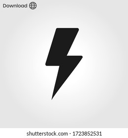 Lightning icon vector. Flash sign