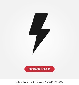 Lightning icon vector. Flash sign