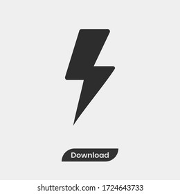 Lightning icon vector. Flash sign