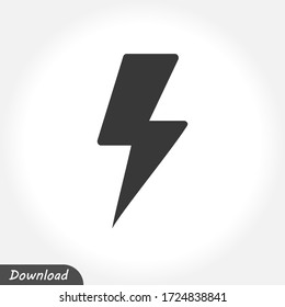 Lightning icon vector. Flash sign