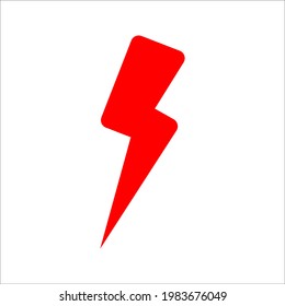 Lightning icon vector. Flash sign