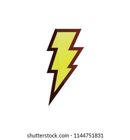 Lightning icon. Vector flat design