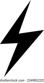 Lightning icon vector, flat design illustration on white background..eps