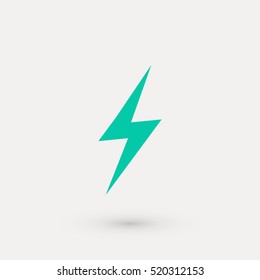 Lightning icon vector, flat design best vector icon