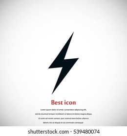 Lightning icon vector, flat design best vector icon