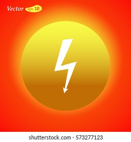 Lightning icon vector, flat design best vector icon