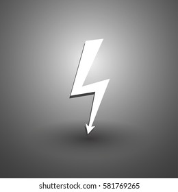 Lightning icon vector, flat design best vector icon