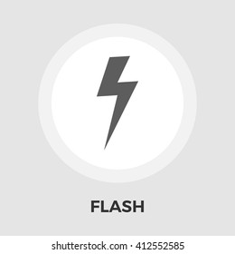 Lightning icon vector. Flat icon isolated on the white background. Editable EPS file. Vector illustration.