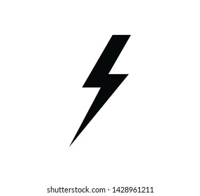 Lightning icon vector flat style illustration