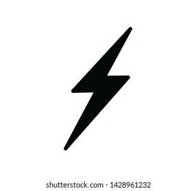 Lightning icon vector flat style illustration