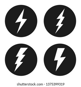 Lightning icon. Vector illustration