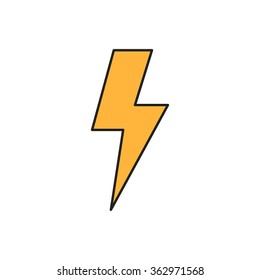 lightning icon. vector illustration