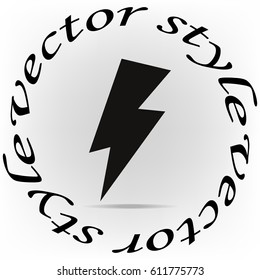 Lightning icon, vector illustration