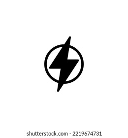Ilustración vectorial de icono relámpago. signo y símbolo eléctrico. icono de encendido. signo de energía