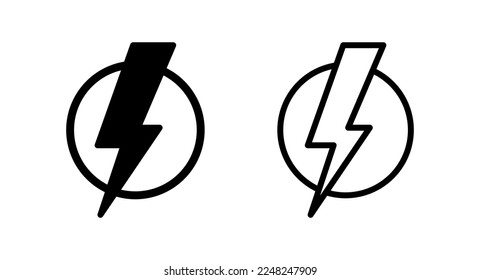 Lightning icon vector illustration. electric sign and symbol. power icon. energy sign