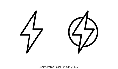 Lightning icon vector illustration. electric sign and symbol. power icon. energy sign