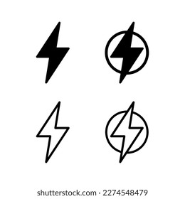 Lightning icon vector illustration. electric sign and symbol. power icon. energy sign