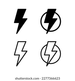 Lightning icon vector illustration. electric sign and symbol. power icon. energy sign