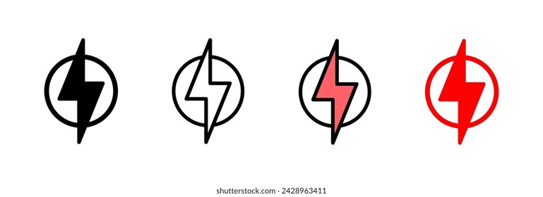 Lightning icon vector illustration. electric sign and symbol. power icon. energy sign