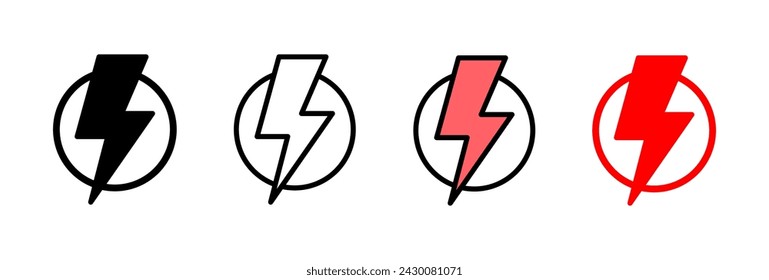 Lightning icon vector illustration. electric sign and symbol. power icon. energy sign