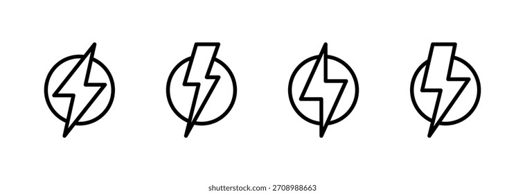 Lightning icon vector illustration. electric sign and symbol. power icon. energy sign