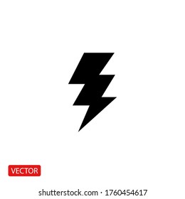 lightning Icon. Vector illustration EPS 10.