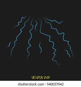 Lightning icon, vector illustration EPS 10