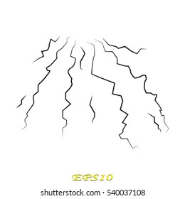 Lightning icon, vector illustration EPS 10