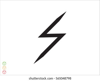 Lightning icon, vector illustration eps10