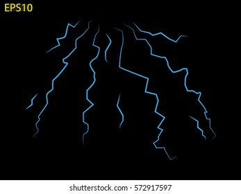 Lightning icon, vector illustration eps10