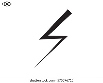 Lightning icon, vector illustration eps10