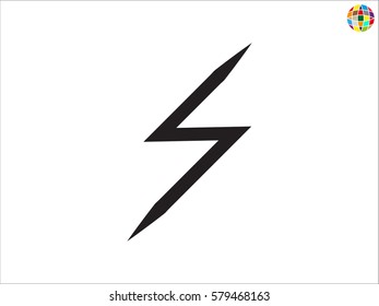 Lightning icon, vector illustration eps10